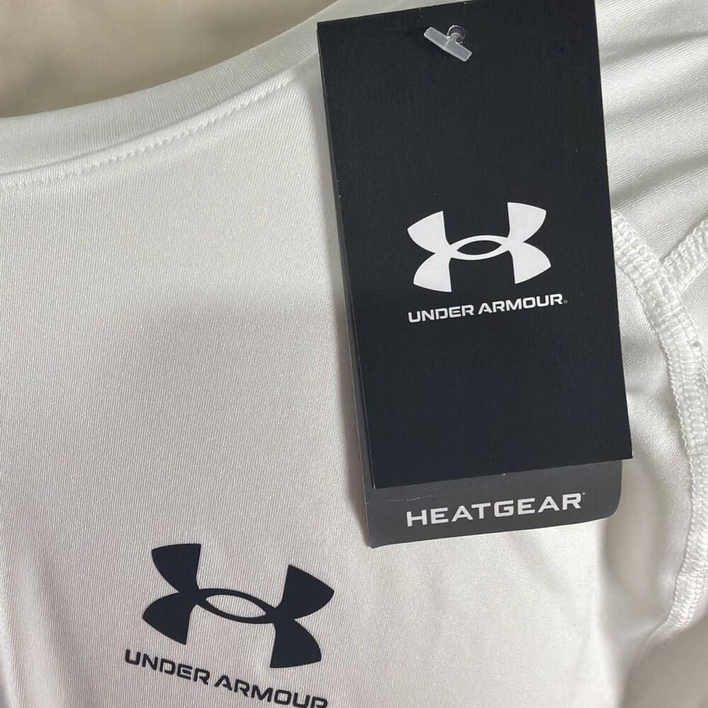 NWT Under Armour HeatGear Men’s 2XL Compression Long Sleeve Shirt White - Picture 4 of 5